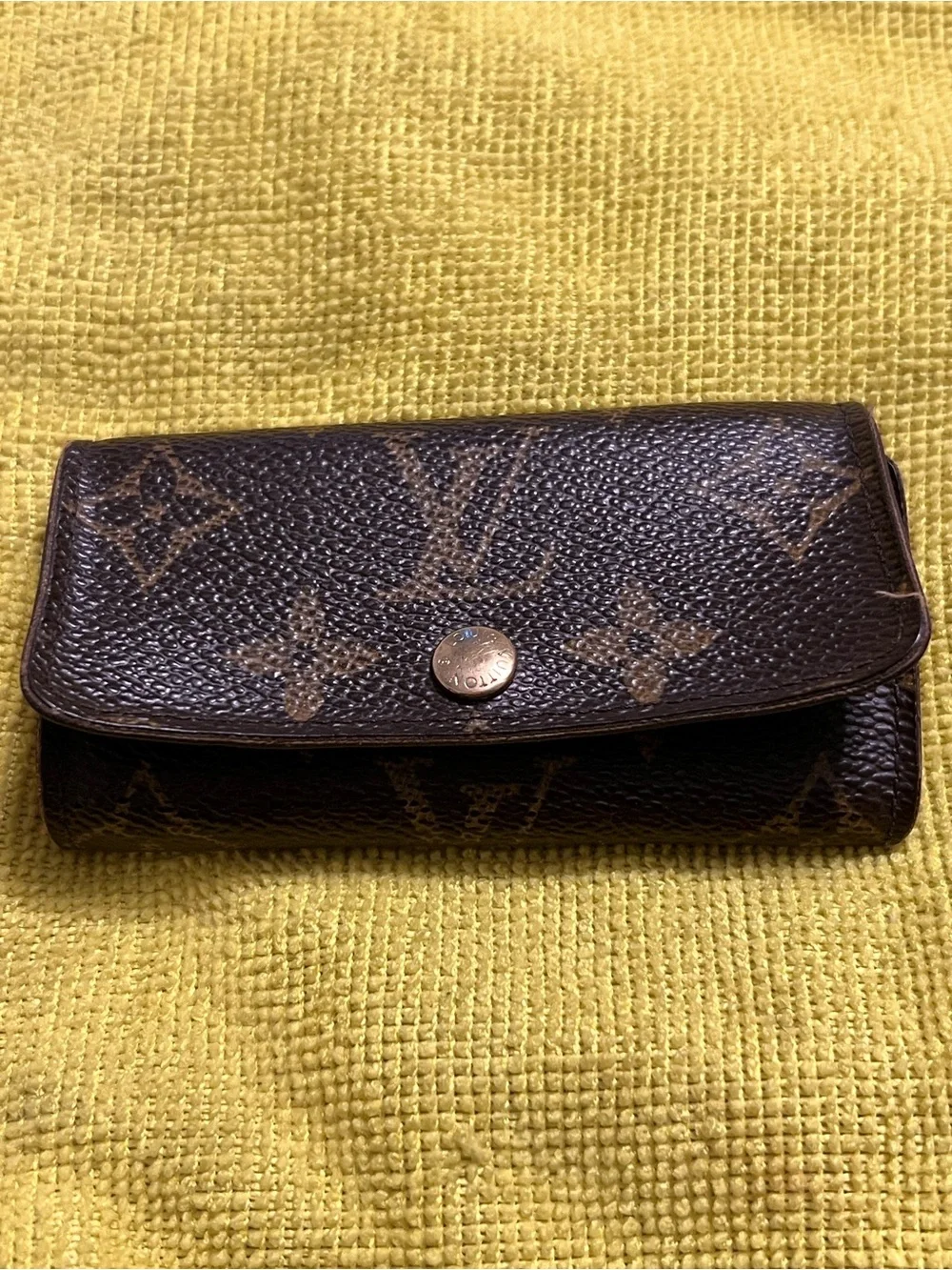 (Authentic Used) Louis Vuitton Monogram Canvas Key & Card Holder in Brown